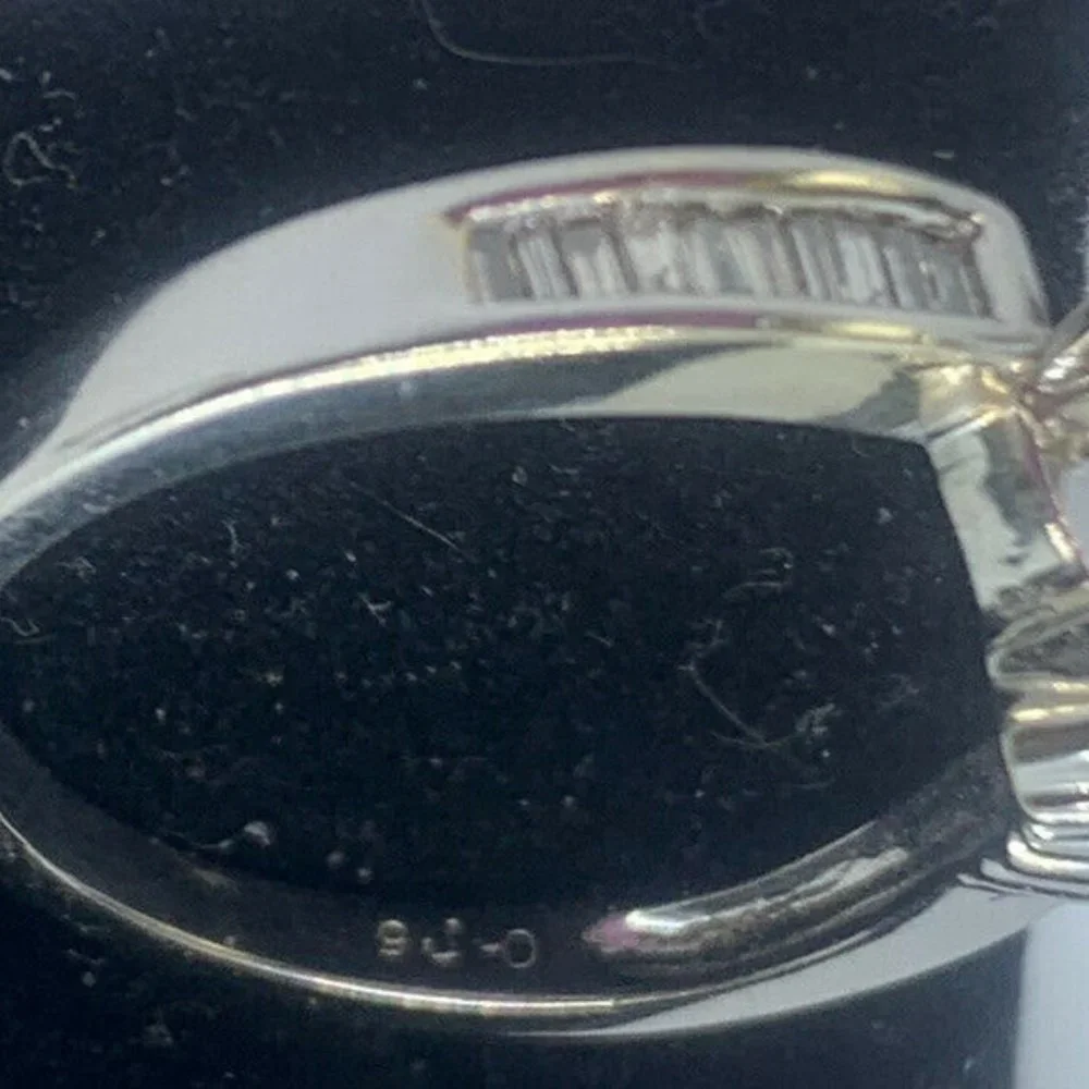 14k White Gold Diamond Bridal Set ****NO CENTER STONE*** Size 7 - Picture 8 of 10